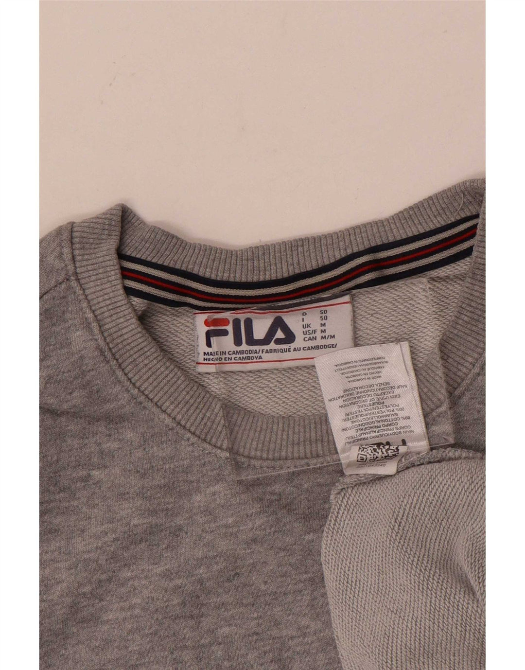 Fila Hombre Graphic Sudadera Jumper Algodón Gris Medio