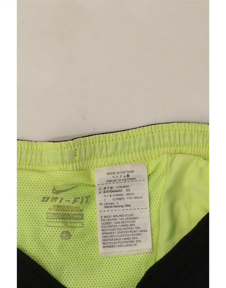 Nike - Pantalones cortos deportivos Dri Fit para mujer, talla 40, talla grande, poliéster negro