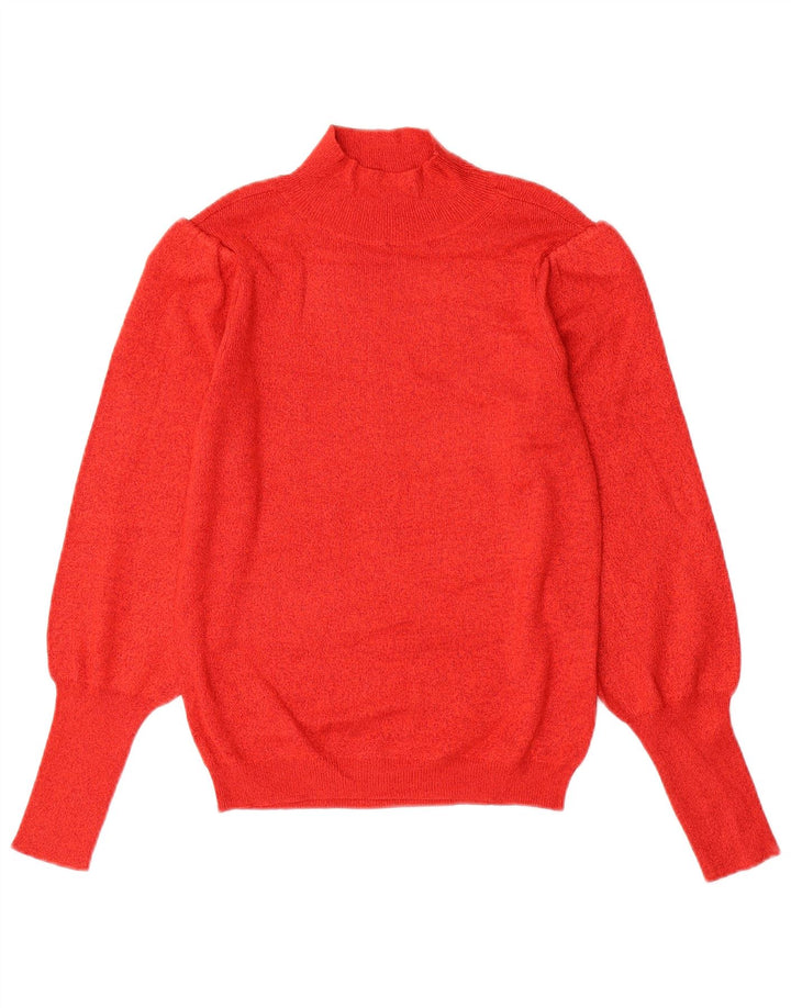 Marks & Spencer Jersey con Cuello Alto para Mujer UK 8 Small Viscosa Roja