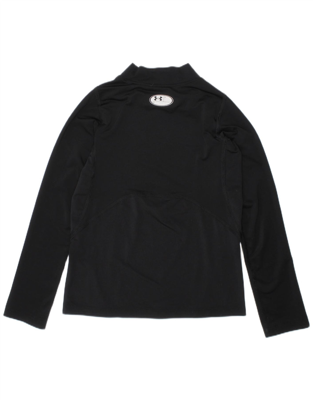 Under Armour Camiseta de manga larga Heat Gear para niños de 6 a 7 años, talla pequeña, color negro