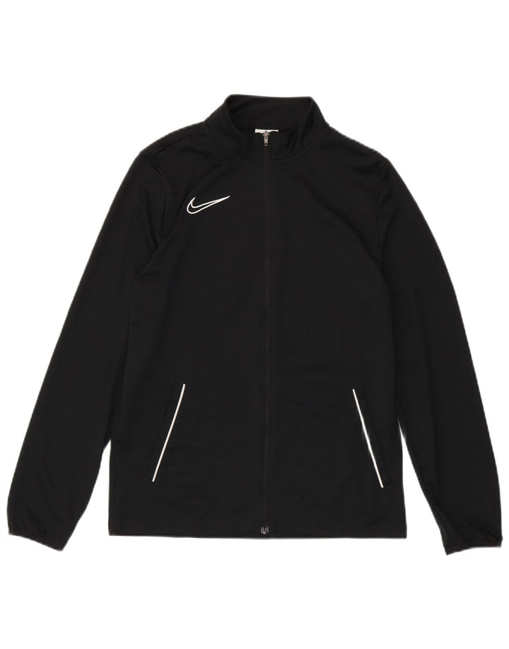 Nike Boys Dri Fit Chándal Top Chaqueta 13-14 años XL Negro Poliéster