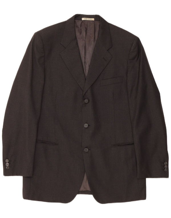 CARLO PIGNATELLI Chaqueta tipo blazer de 3 botones para hombre UK 40 Large Black Wool