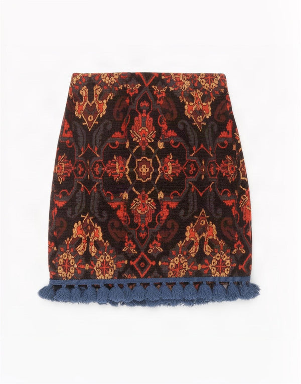 Minifalda Zara Mujer Small W26 Acrílico Paisley Multicolor