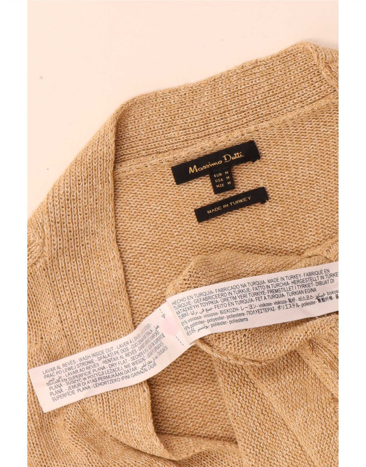 Massimo Dutti Cárdigan Mujer UK 44 Viscosa Beige Medio