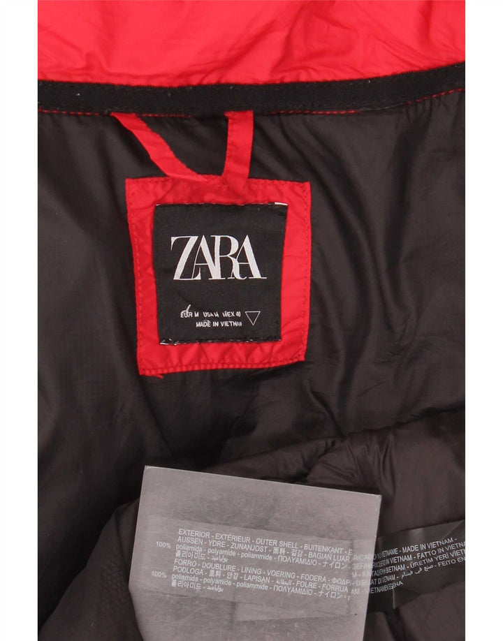 Zara Hombre Chaqueta Acolchada ES 38 Mediana Rojo Poliamida