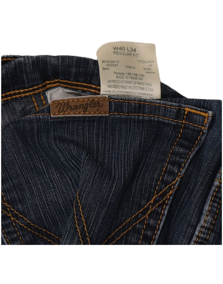 WRANGLER Vaqueros rectos de corte regular para hombre W40 L34 Algodón azul