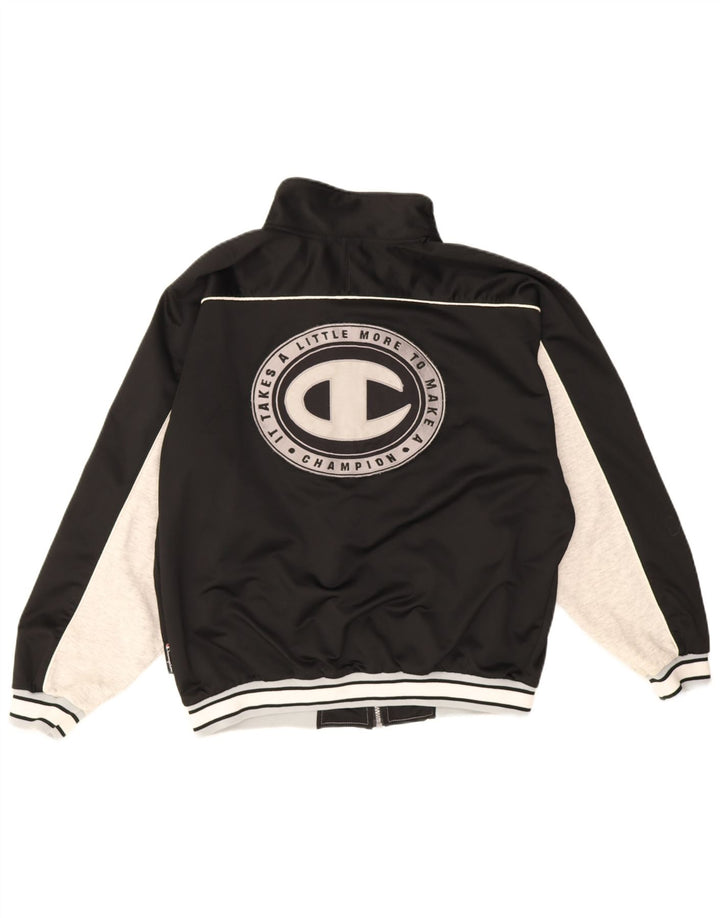 Champion Chaqueta De Chándal Con Estampado Gráfico En Color Negro Mediano Para Hombre