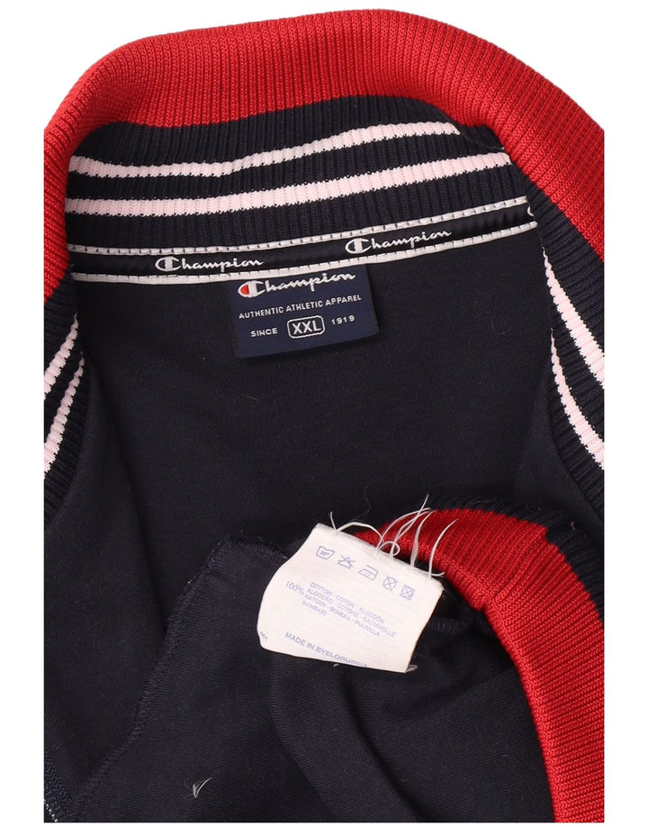 Champion Chaqueta de chándal para hombre, talla 2XL, algodón azul marino