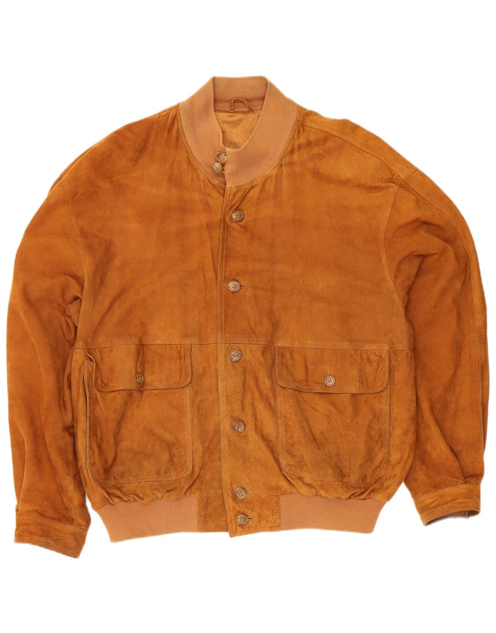 Kapraun Chaqueta Bomber de Ante para Hombre UK 42 XL Marrón