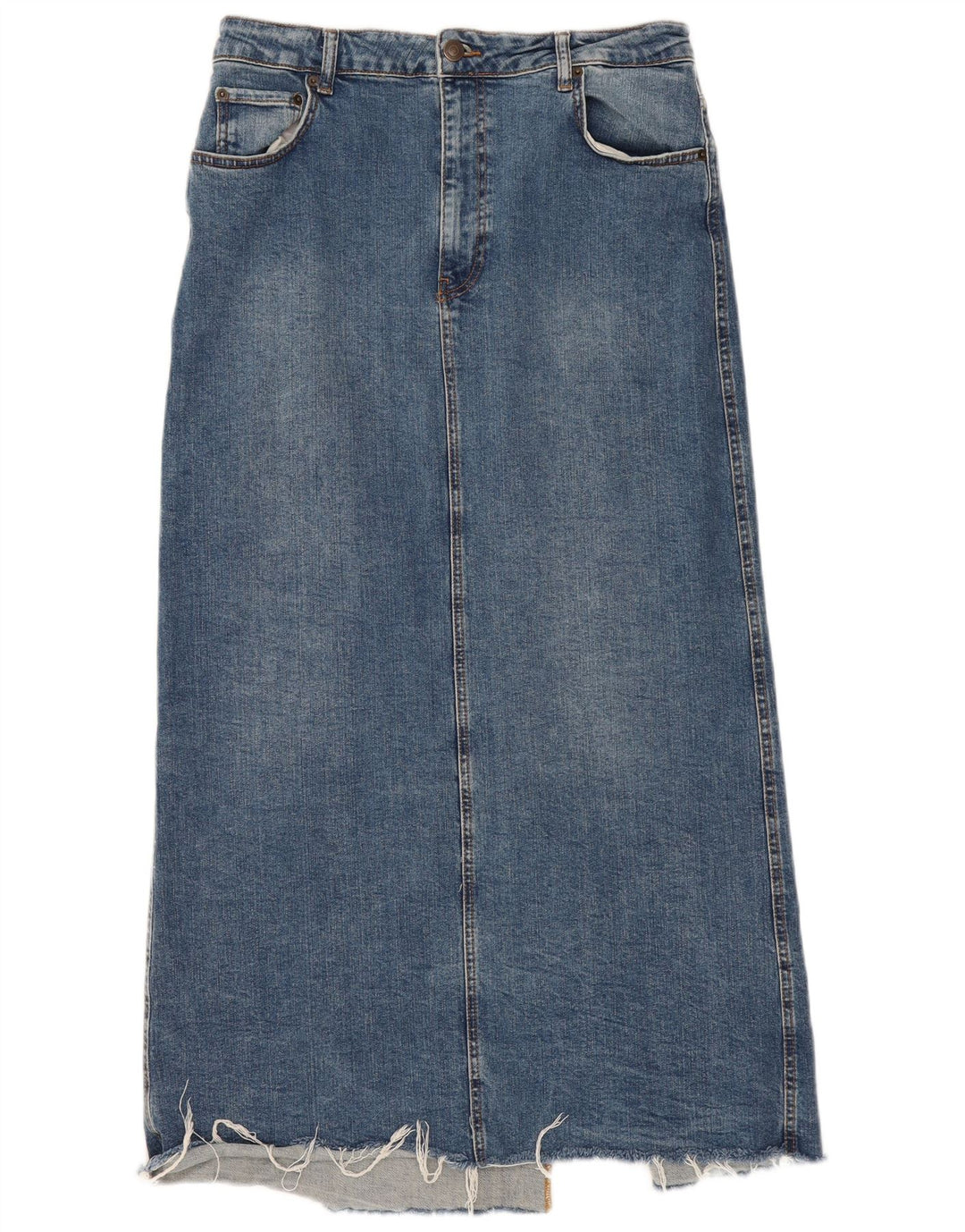 Zara Mujer Falda Vaquera XL W32 Azul