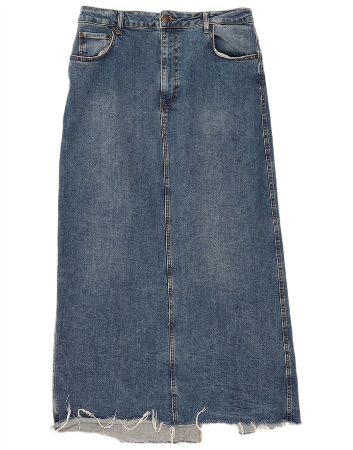 Zara Mujer Falda Vaquera XL W32 Azul