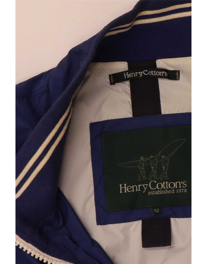 Henry Cottons Chaqueta bomber gráfica para hombre IT 52 XL Poliamida azul