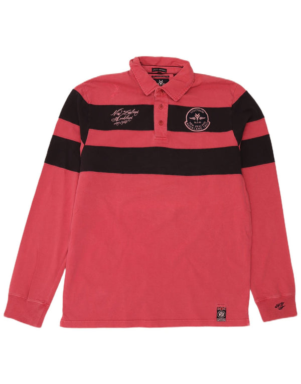 Polo de rugby gráfico para hombre de Nueva Zelanda Auckland, 2XL, rayas rojas