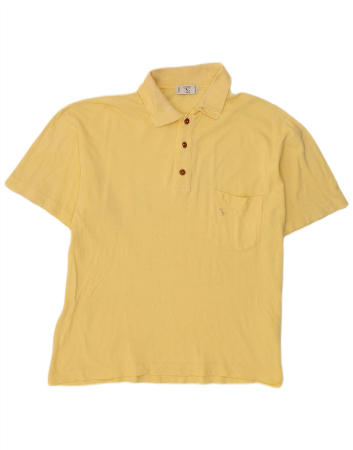 Polo Valentino Hombre Grande Amarillo Algodón