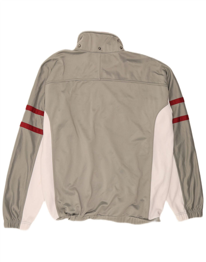 ASICS Chaqueta de chándal para hombre XL Gris Colorblock Poliéster