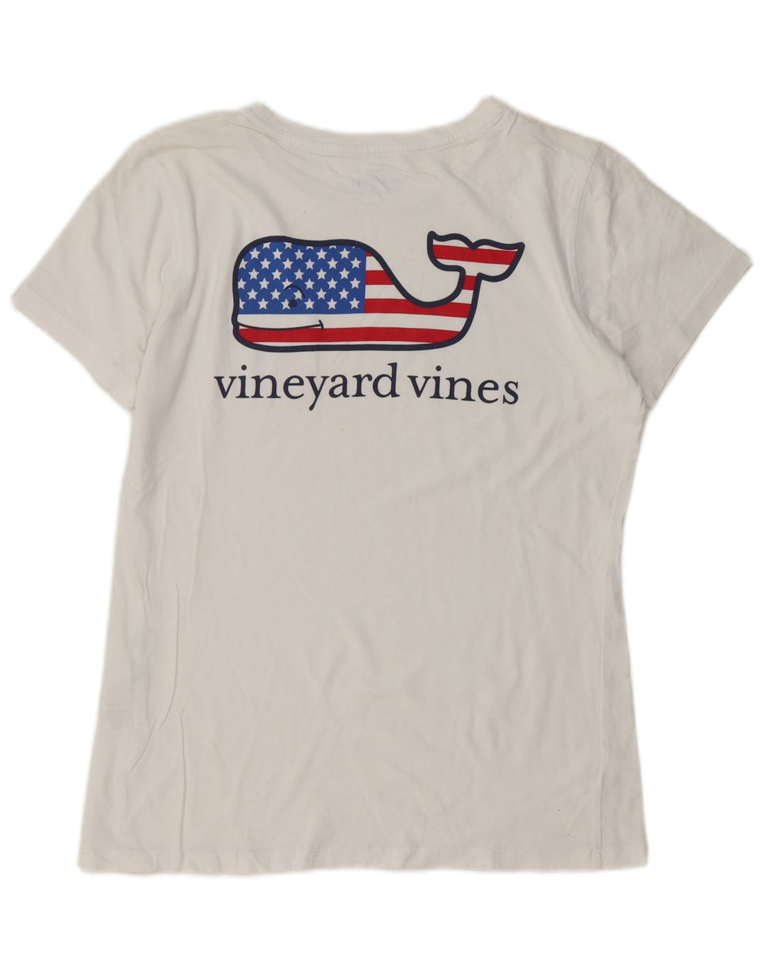VINEYARD VINES Camiseta gráfica para mujer Top UK 10 Small White Cotton