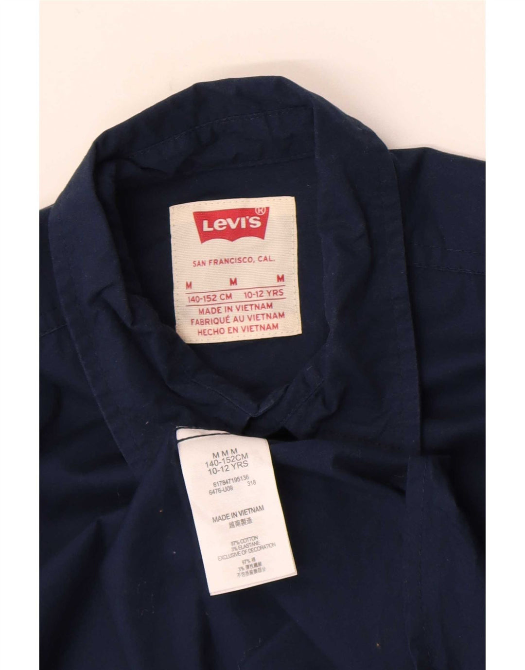 Camisa Levi's Niño 10-11 Años Mediana Azul Marino Algodón