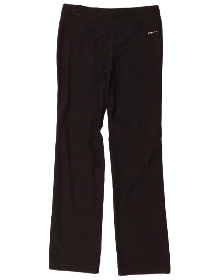 Nike Mujer Dri Fit Chándal Pantalones UK 10 Pequeño Poliéster Negro