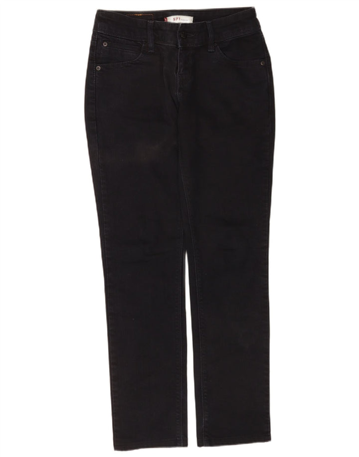 Levi's Mujer 571 Slim Jeans W29 L30 Algodón Negro