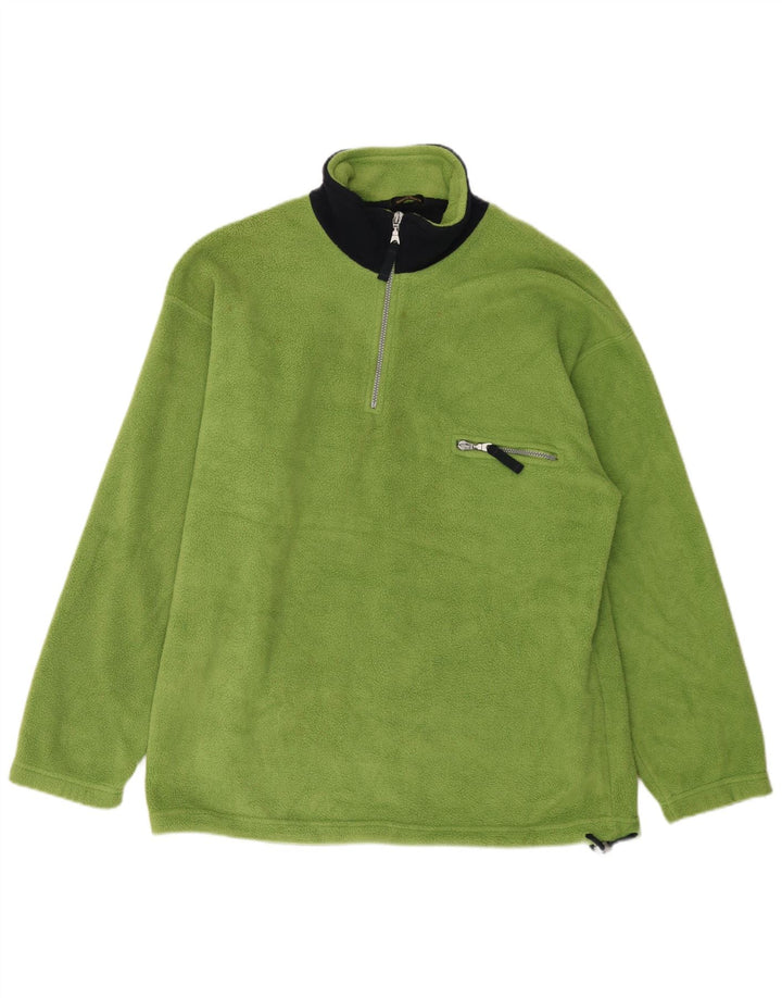 Marks & Spencer Jersey De Polar Con Cremallera Y Cuello Grande Para Hombre Color Block Verde