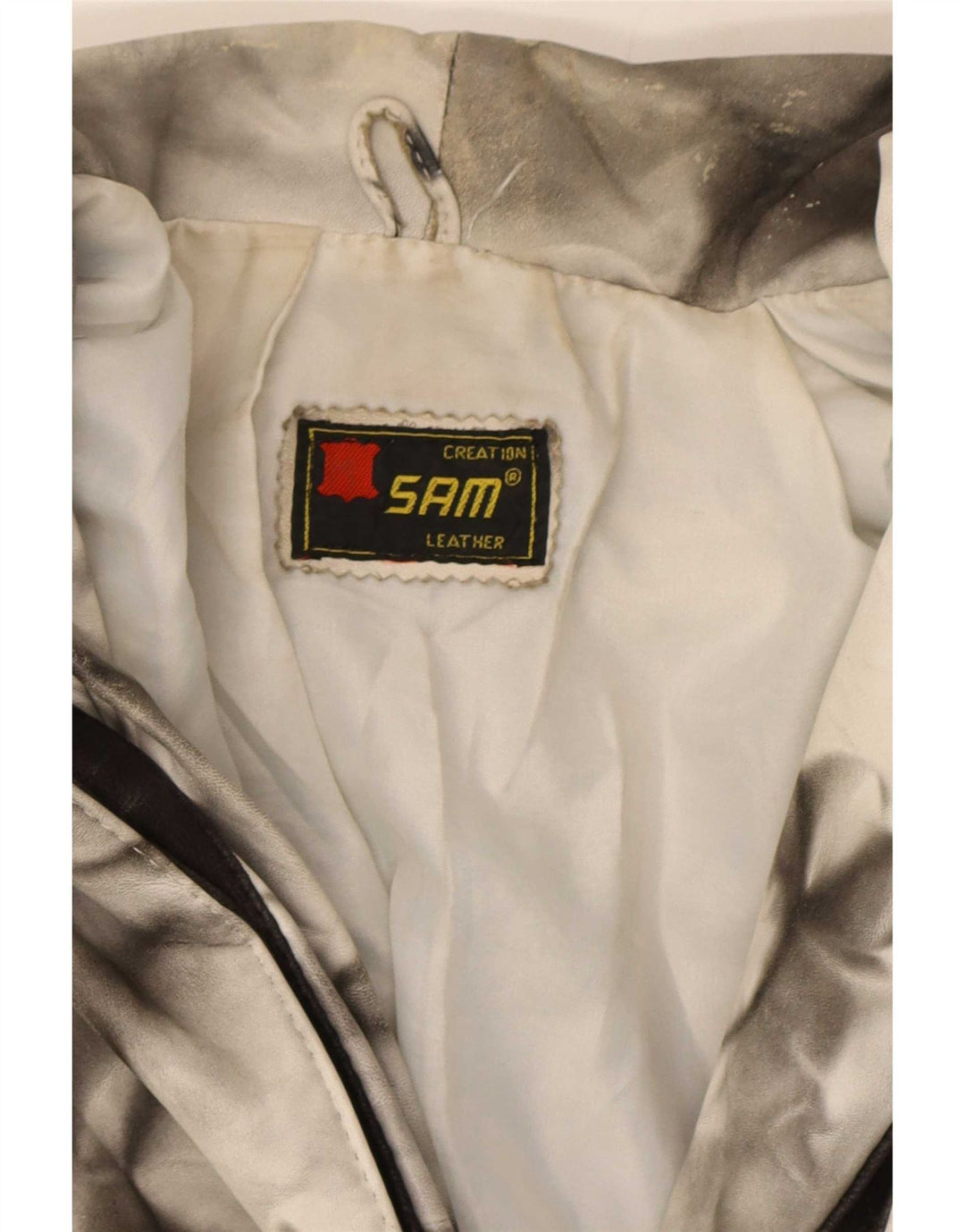 Vintage mujer chaqueta de gran tamaño Reino Unido 16 gran bloque de color blanco