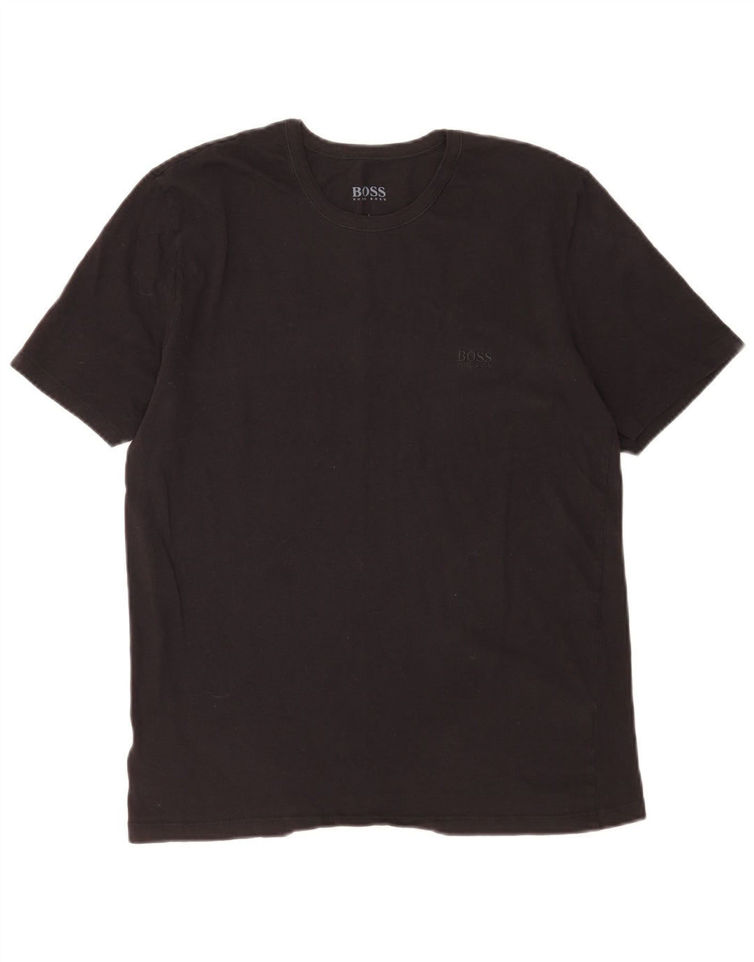 Hugo Boss Hombre Camiseta Top Grande Algodón Negro
