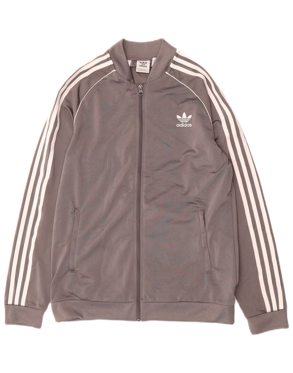 Adidas Chaqueta Chándal Niño 15-16 Años Gris Poliéster