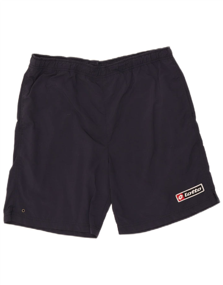 Lotto - Pantalones cortos deportivos para hombre, talla grande, azul marino