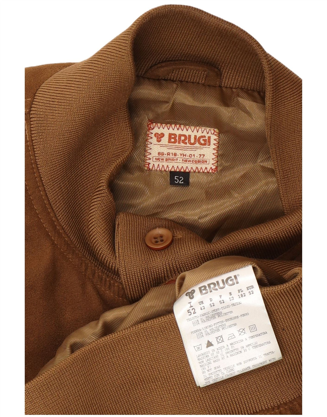 Brugi Chaqueta Bomber Hombre IT 52 XL Poliéster Beige