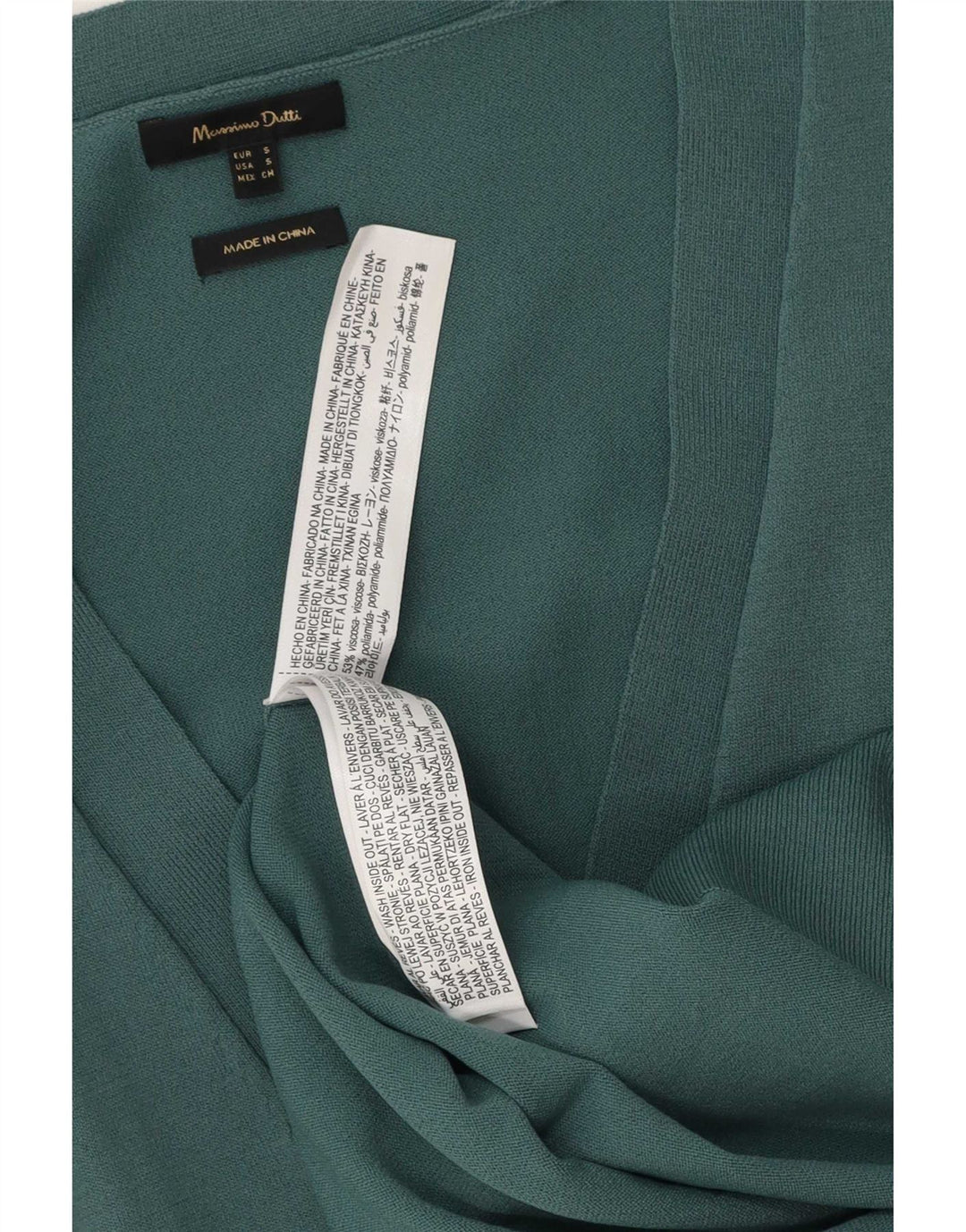 Massimo Dutti Jersey Cárdigan Extragrande Mujer UK 10 Small Viscosa Verde
