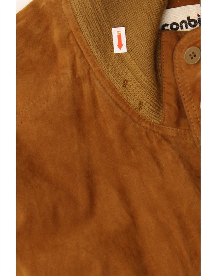 Conbipel Chaqueta bomber de ante para hombre IT 52 Cuero marrón grande