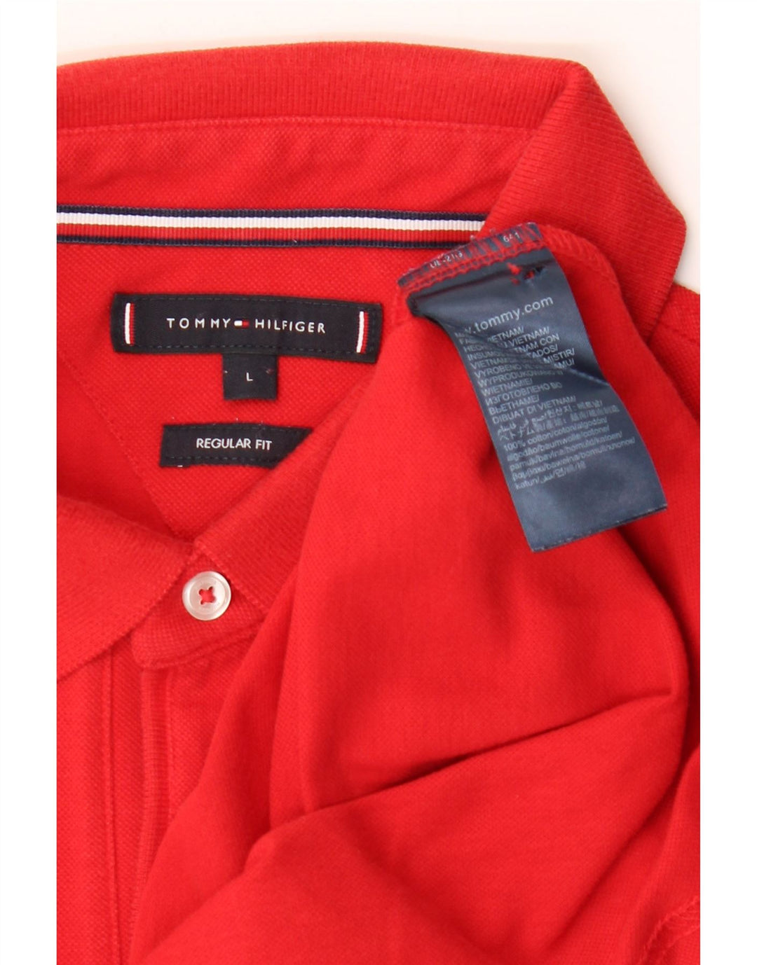 Tommy Hilfiger Polo De Corte Regular Con Gráfico Para Hombre Algodón Rojo Grande