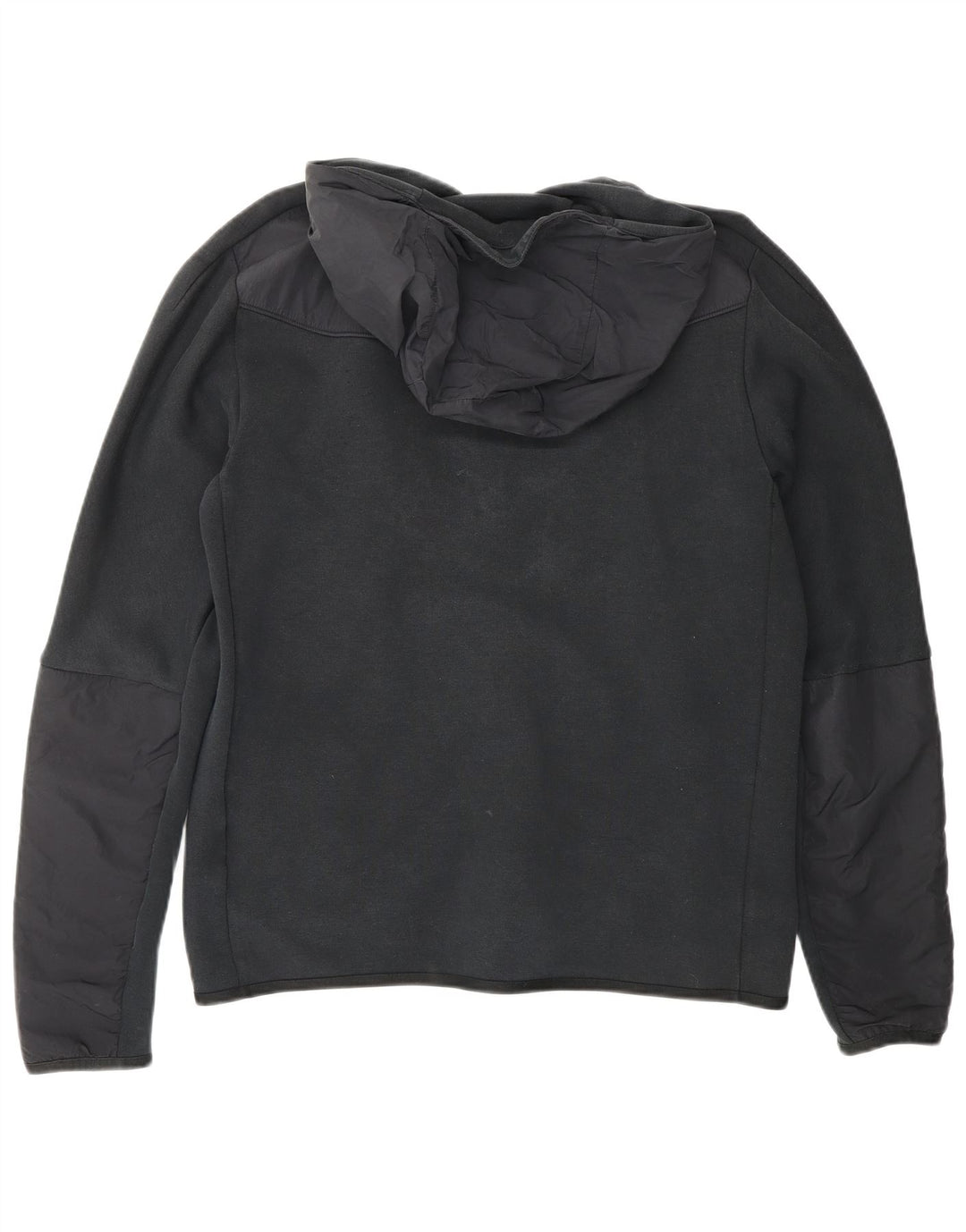 NIKE Sudadera con capucha y cremallera para hombre, mediana, algodón negro