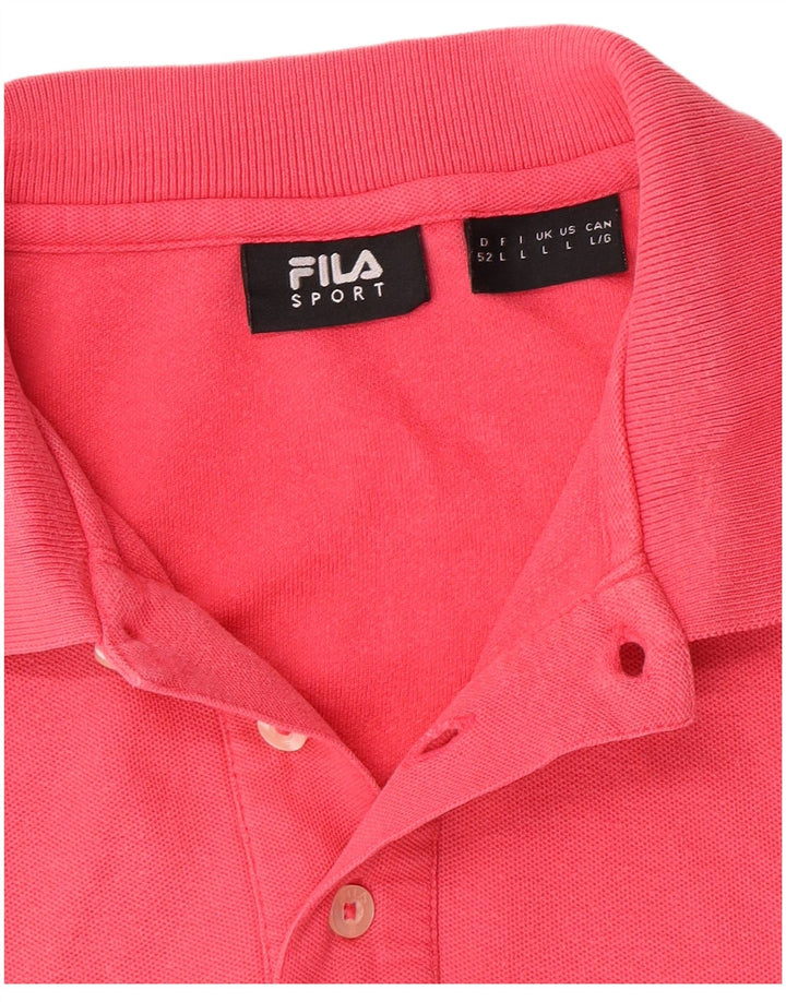 Fila Polo Hombre Algodón Rosa Grande