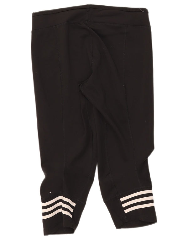 Adidas Mujer Climalite Capri Leggings Reino Unido 12/14 Mediano Negro Poliéster