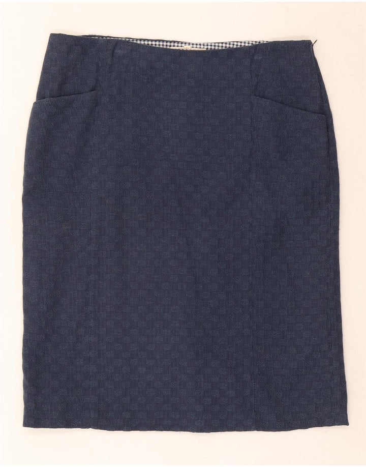 Falda recta para mujer White Stuff UK 40 Medium W32 Azul marino geométrico