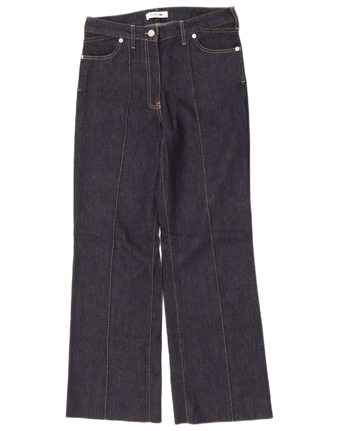 Lacoste Jeans Bootcut para Mujer Talla 36 Small W28 L29 Algodón Azul Marino