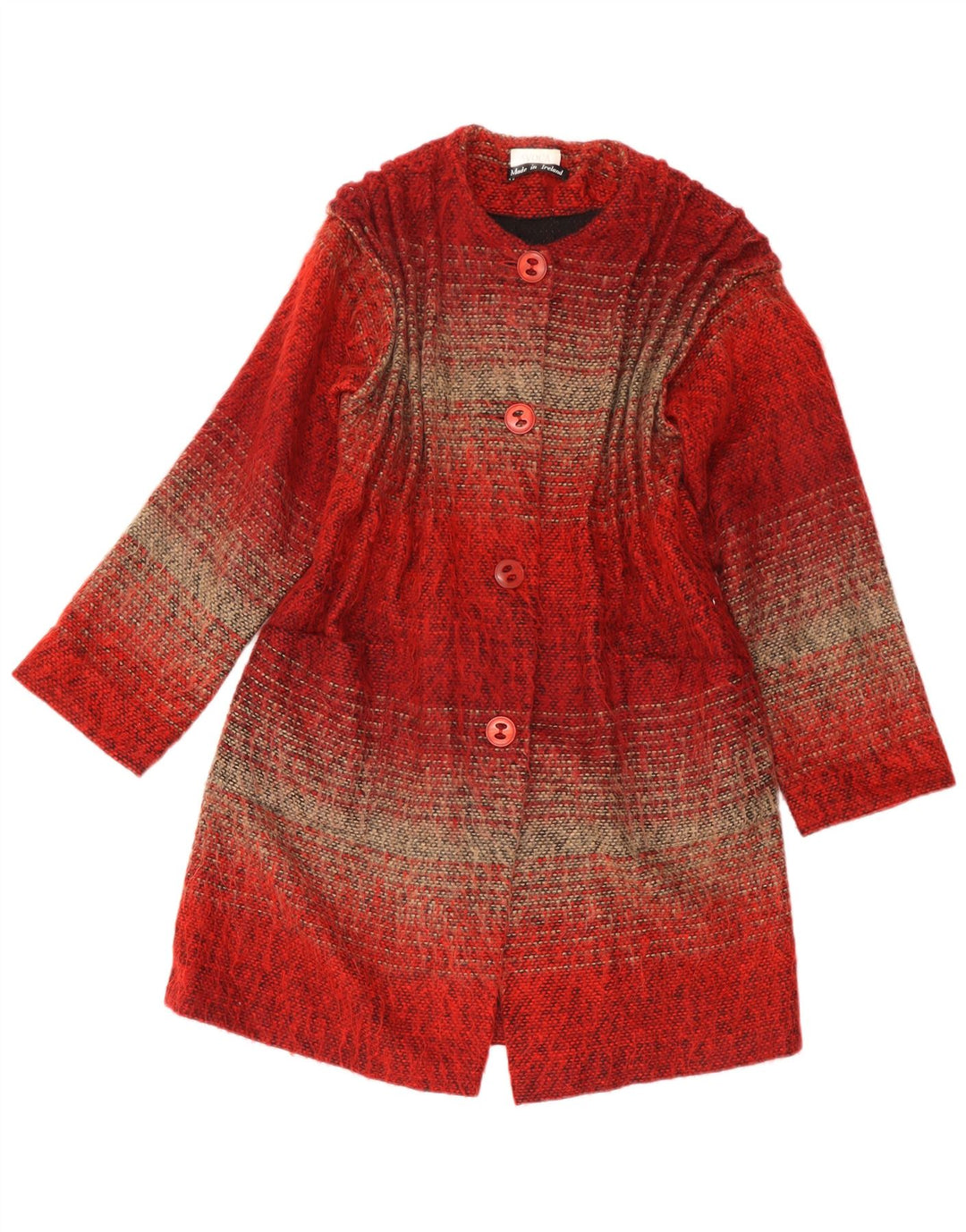 Avoca Abrigo para mujer UK 4 XS Acrílico a rayas rojas
