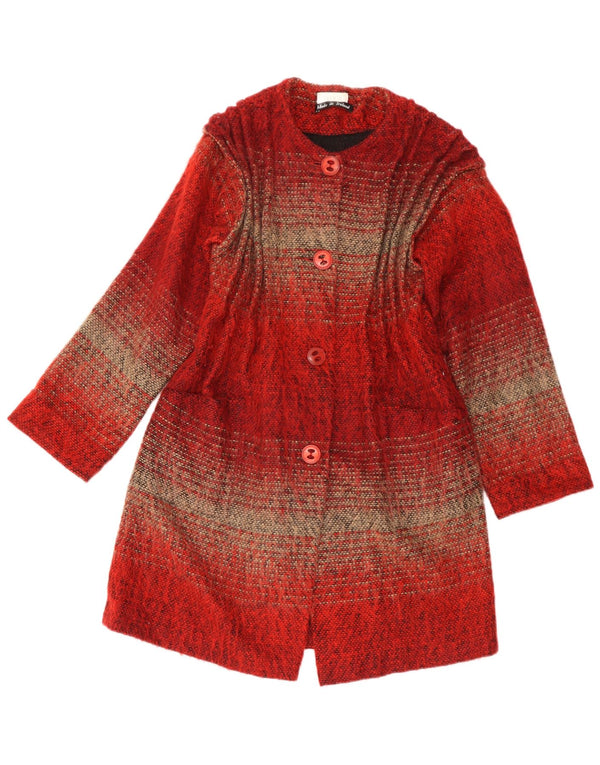 Avoca Abrigo para mujer UK 4 XS Acrílico a rayas rojas