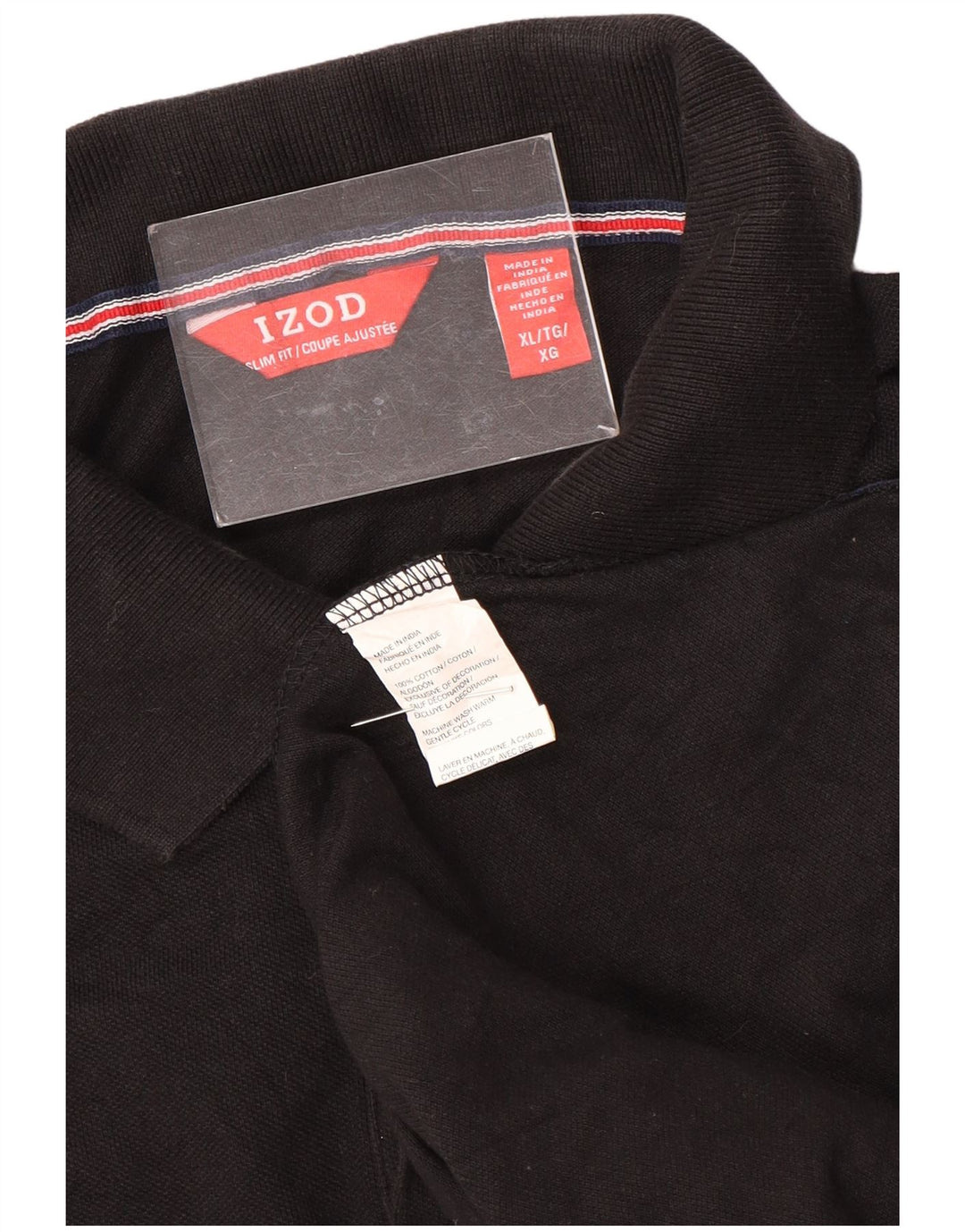 IZOD Polo Slim Fit Hombre XL Algodón Negro