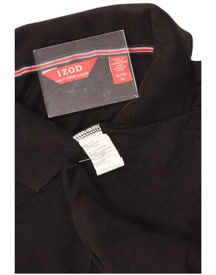 IZOD Polo Slim Fit Hombre XL Algodón Negro