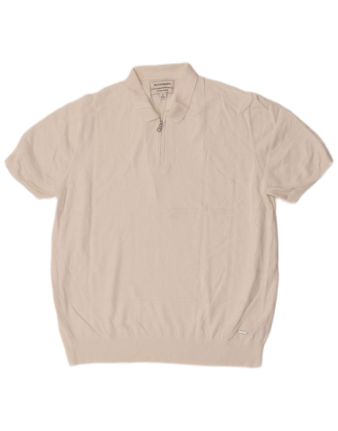 Marks & Spencer - Jersey con cuello tipo polo para hombre, talla XL, color blanco