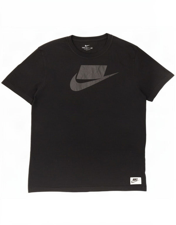 Nike - Camiseta gráfica para hombre, talla grande, algodón negro