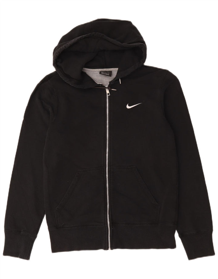 Nike - Sudadera con capucha y cremallera para hombre, talla pequeña, algodón negro