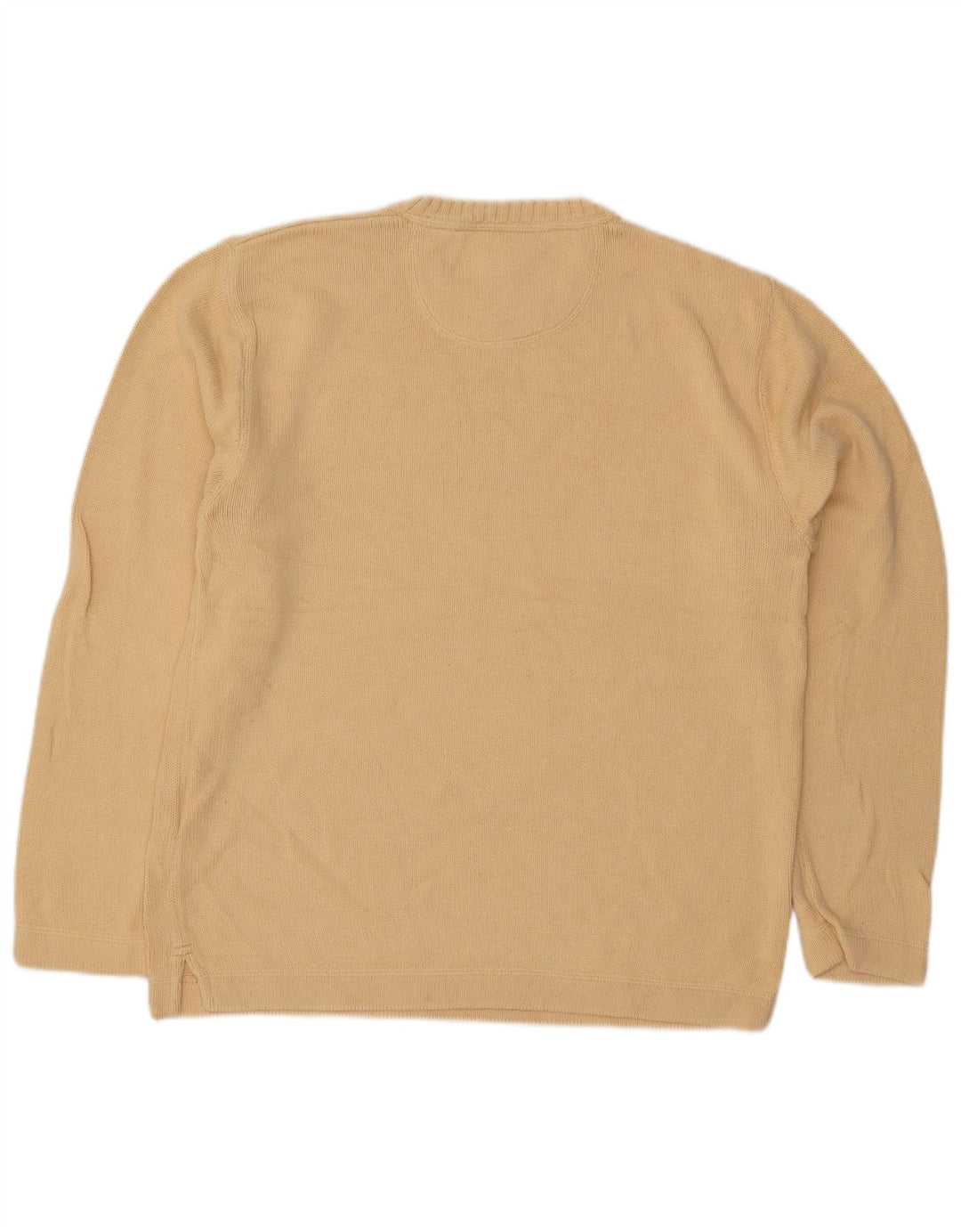 Eddie Bauer - Jersey de cuello redondo para hombre, talla pequeña, algodón amarillo