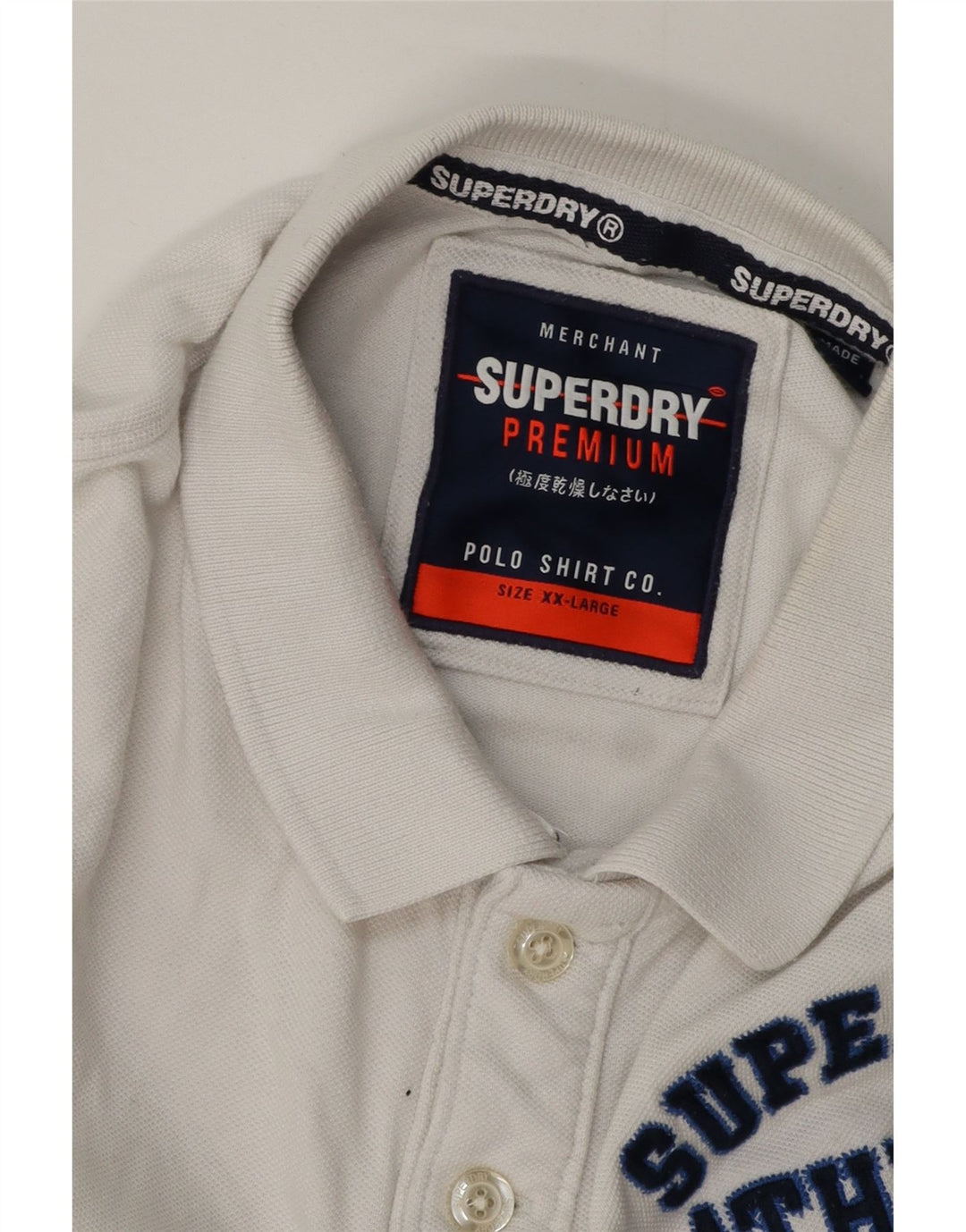 Superdry Polo Gráfico Para Hombre 2XL Blanco