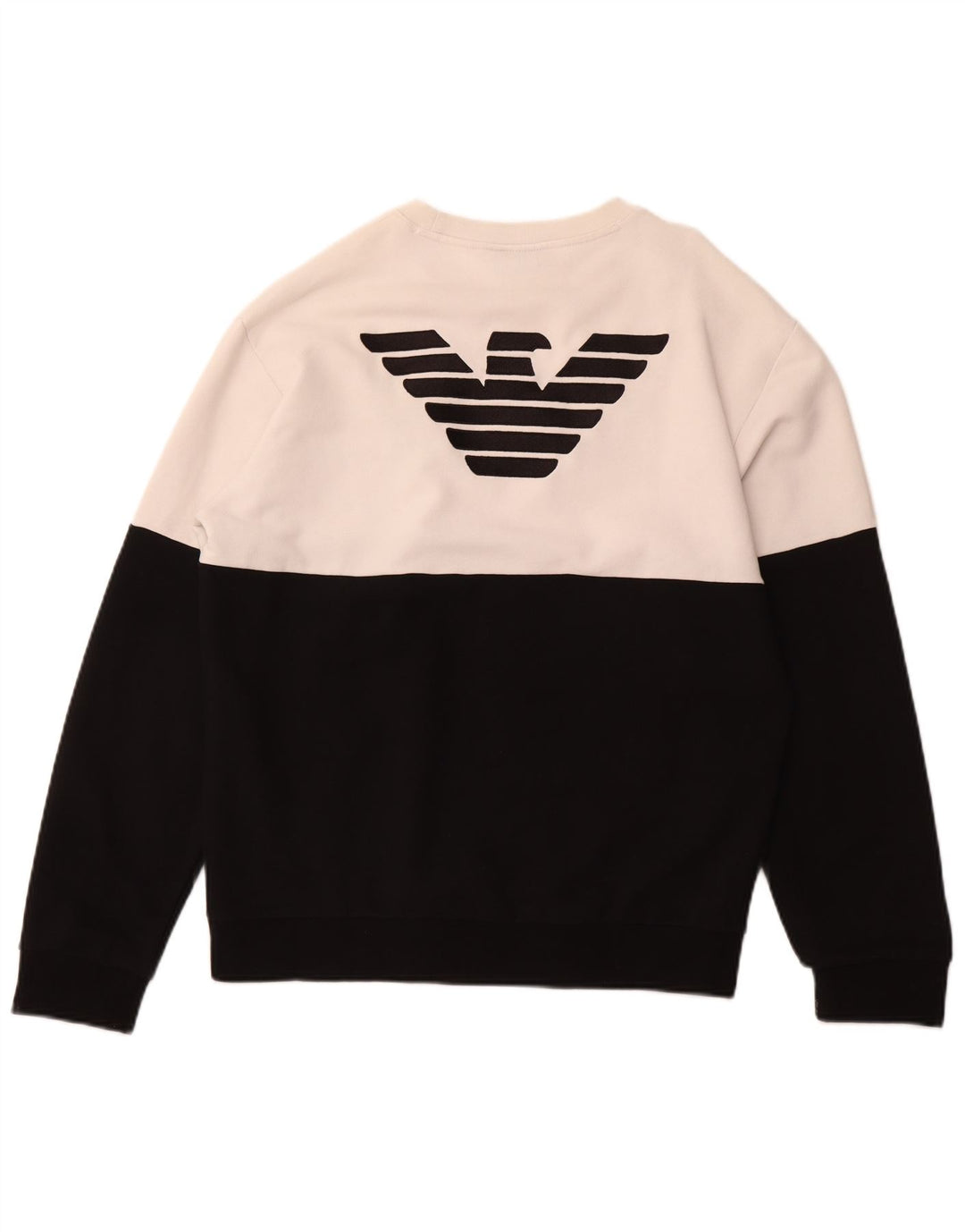 EMPORIO ARMANI Sudadera gráfica para mujer Jersey UK 40 XL Bloque de color negro