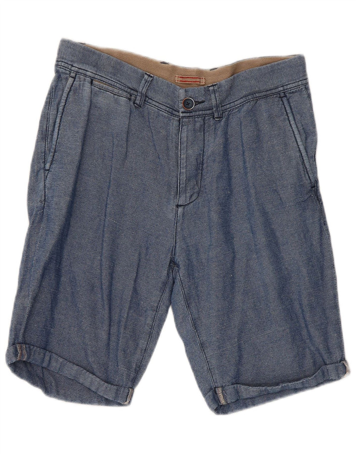 Refrigiwear Pantalones cortos chinos regulares para mujer W30 Algodón azul medio