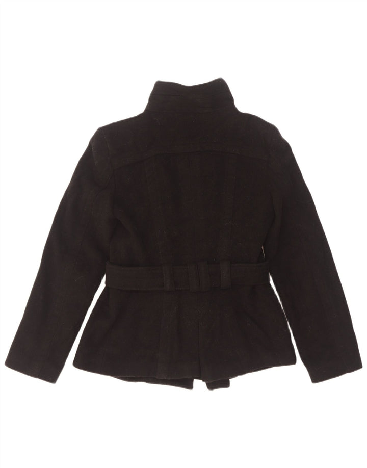 Zara Mujer Chaquetón UK 6 XS Lana Negra