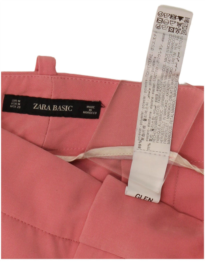 ZARA Womens Tapered Chino Trousers Medium W28 L26 Pink Polyester
